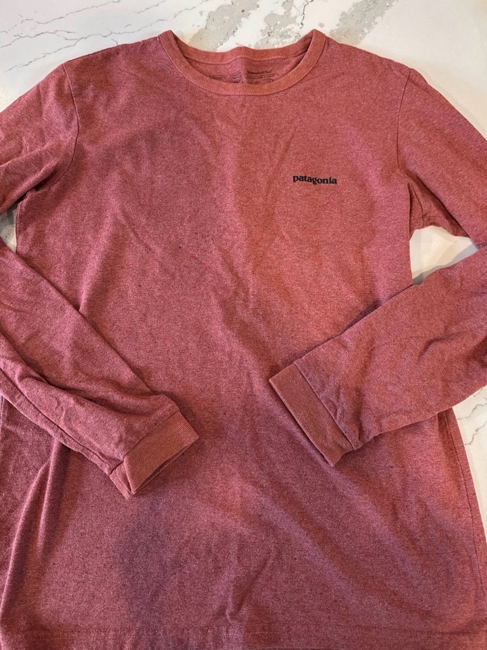 Patagonia Long Sleeve Tee in Heathered Rose
